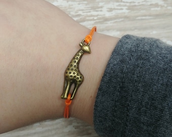 Giraffe Bracelet, Giraffe Jewelry, Giraffe Wish Bracelet, Giraffe Friendship Bracelet, Giraffe , Giraffe Gift, Safari Bracelet, Giraffe Love
