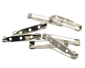 Lot of 5 support of silver pins 35mm / 20mm