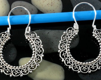 Oriental earrings in 925 sterling silver - 4043