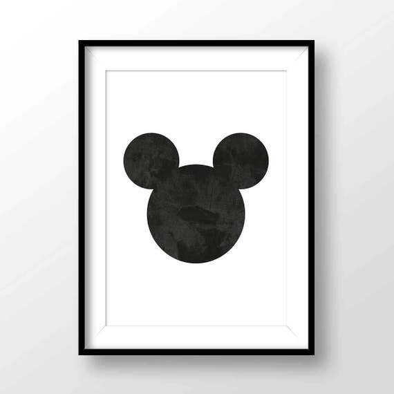 Mickey mouse ears print mickey mouse poster black white Mickey mouse ears print mickey mouse poster black white