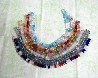 6mm Designer Crystal Faceted Rondelle Bead Strand (B386 0-v)