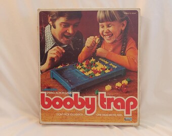 1977 Lakeside's Booby Trap Spring Action Board Game