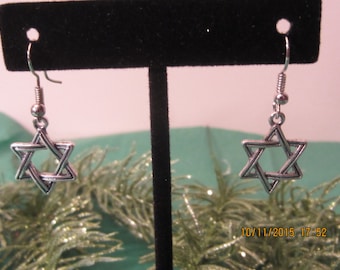 Star of David Earrings, Bat Mitzvah Gift, Silver Earrings, Hypoallergenic, Jewish Earrings, Hanukkah Earrings