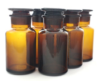 250ml Glass Apothecary Jar / Reagent Bottle - Set of 6