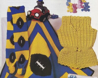 Gifts for Everyone, Annie's Attic Crochet Pattern Booklet 87S55 Football Afghan Otter-Car & More