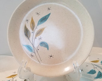 Rare 50s Mid-Century Bread Plate (2 Available), Designed by Viktor Schreckengost; Free Form by Salem; Daybreak-Turquoise; USA