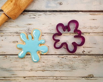 Water Splash or Paint Splatter Cookie Cutter and Fondant Cutter and Clay Cutter
