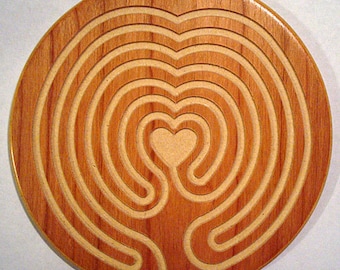 Finger Labyrinth - Heart of Peace Wooden Labyrinth