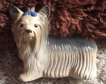 Cute Vintage Melba Ware Yorkshire Terrier Dog Figurine Ornament