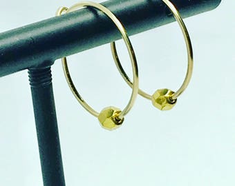 Earrings Creole rings faceted gold plated SOPHIA earrings
