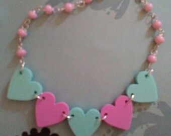 SALE Pastel love necklace