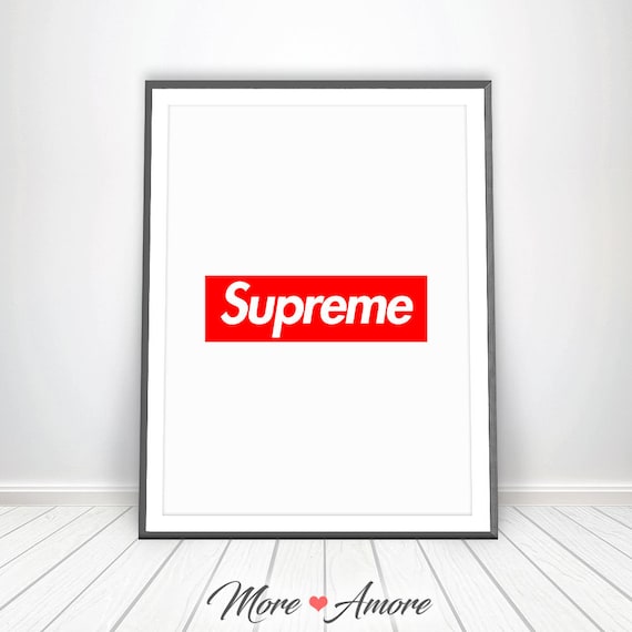 Digital Print Supreme Poster Supreme Box Logo Vogue Poster