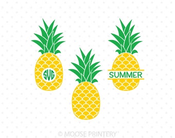 Pineapple SVG, Pineapple Monogram frame svg files, Pineapple svg cut files for Cricut, Silhouette svg cut files, svg file