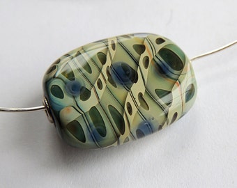 ORGANIC Lampwork Bead Focal Pendant - BEAUTIFUL & Earthy