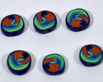 Polymer Clay Beads - Set of Six