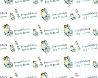 Personalized Butterfly Wrapping Paper
