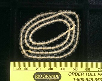 A+ Perfect Libyan Desert Glass Beads| 4mm Round Beads | Qty Five (5) Beads | Rare Tektite | Authentic| Natural| Libyan Desert Egypt