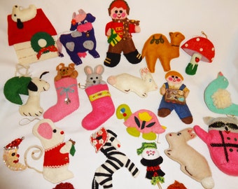 Christmas Ornaments Handmade 23 Felt Ornaments