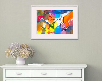 Contemporary Wall Art, Modern Art Abstract Painting, Abstract Art on Paper, Original Abstract Acrylic Painting, Modern Art Work, Fine Art