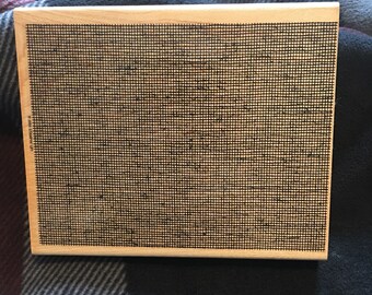 New window screen design rubber stamp