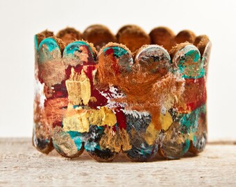 Boho Jewelry Leather Cuff Bracelet, Gypsy Jewelry, Leather Jewelry, Leather Wrist Cuffs Unique Presents