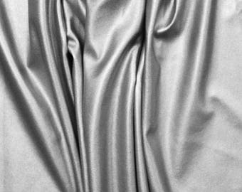 Metallic Silver Faux Vegan Leather Fabric **UK Seller**