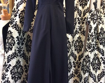 Beautiful Black 70s Maxi Dress