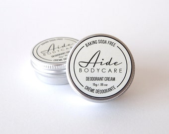 Baking Soda Free All Natural Deodorant, Travel Deodorant, Natural Deodorant Cream, Aluminum Free, Unisex Deodorant, Sensitive Skin Deodorant