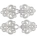 HOOK And EYE Fasteners - Stunning Shiny Silver Openwork Baroque Swirl Cloak Clasp Fasteners. 2 Pairs. RARE