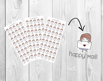 Planner Stickers, Mail, Happy Mail by PaperPastelCo