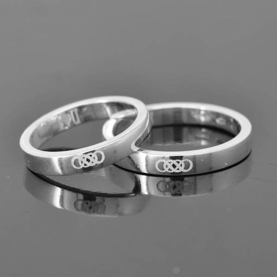 Double Infinity Ring Infinity Ring for men Sterling Silver