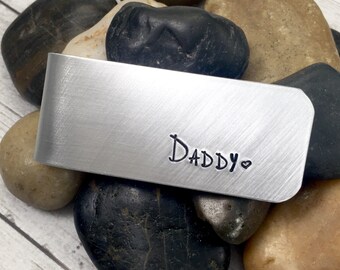 Father’s Day Gift - Gift for Dad - Money Clip Personalized - Gift for Dad - Gift for Grandpa - Hand Stamped Money Clip
