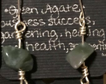 Green Agate Earrings