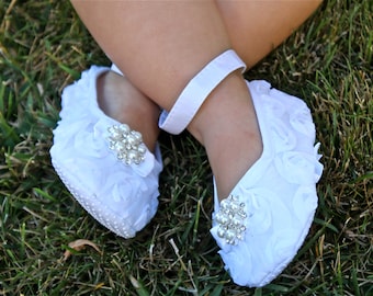 Baptism Baby Shoes - White Baby Shoes