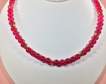 Bestseller SALE 30% , Ruby Necklace, Pink Ruby Necklace, Natural Ruby Necklace, Genuine Ruby Gemstone Necklace, Birthstone Necklace