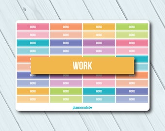Work Header Planner Stickers - Erin Condren Life Planner - Happy Planner - Reminder - Important - Organization - Matte or Glossy