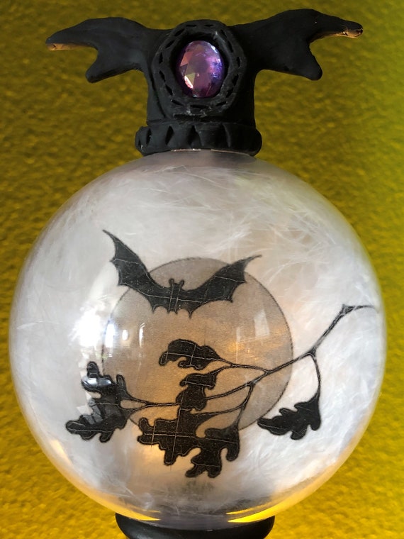 Halloween decor spooky bats Crystal Ball