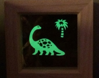 Glow-in-the-dark blacklight Dinosaur picture