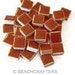 50 - 3/8 inch BROWN Ceramic Mosaic Tiles