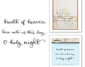 Spellbinders 3D shading Cling Stamp Sentiment III