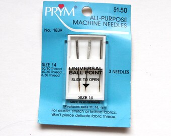 Supplies - Prym Universal Ball Point Sewing Machine Needles, size 14