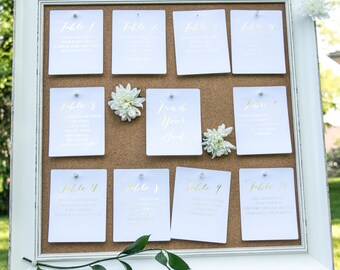 Gold Foil Seating Charts Handmade Wedding