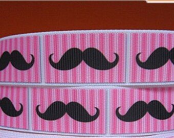 Yardas 3 rosa con cinta de Grosgrain de bigote 7/8
