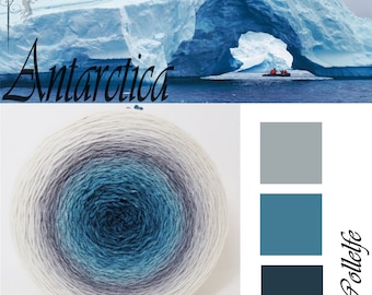 Antarctica* Gradient yarn Merino hand dyed - fingering weight