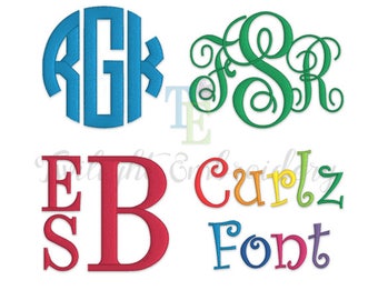 Embroidery Fonts Pack Machine Embroidery Monogram Fonts Embroidery Circle Monogram Embroidery Vine Monogram Embroidery Stacked Monogram 0011