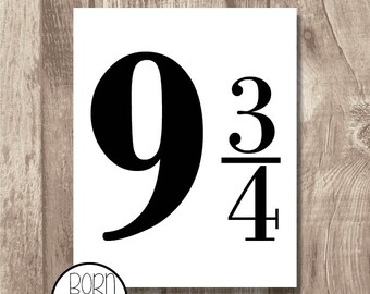 Platform 9 3/4 Printable