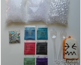 Filler beads, pigments, squishy bundle