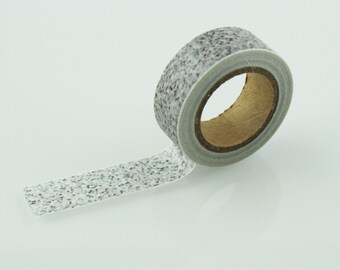 Grey Silver Faux Glitter Washi Tape // 15mm // Paper Tape // BBBsupplies {CR-W-P102}