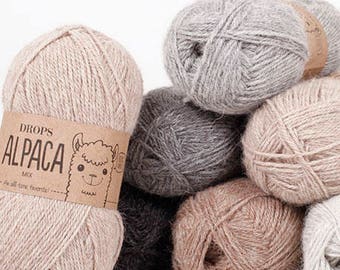 Alpaca yarn, Sock yarn, Knitting wool, Natural fiber yarn, Alpaca wool yarn, Alpaca fiber, Drops Alpaca, Sport weight yarn, Superfine alpaca