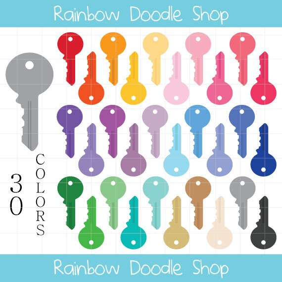 Key Clipart House Keys Colorful Clip Art For Scrapbooking Digital Round Head Universal Key Clipart House Keys Colorful Clip Art For Scrapbooking Digital Round Head Universal
